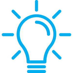 Icon depicting a lightbulb
